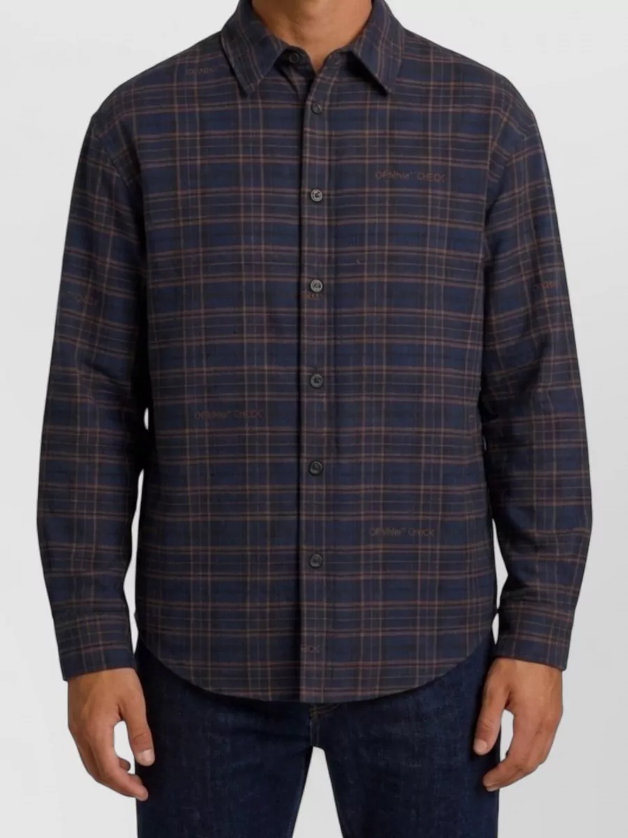 Off-White Checked padded overshirt