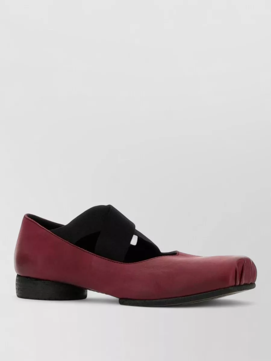 Uma Wang Leather Square-Toe Ballet Flats