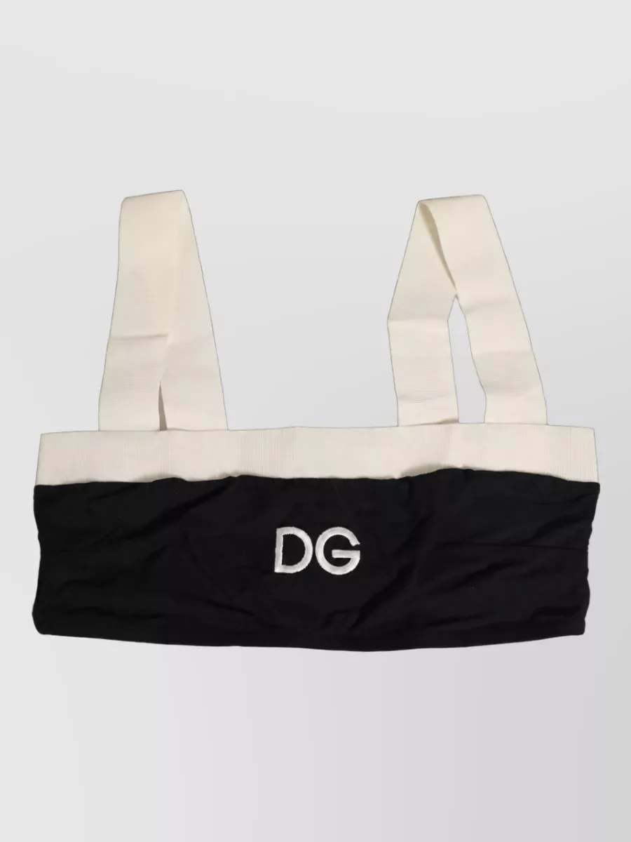 Dolce&Gabbana cotton stretch bikini top
