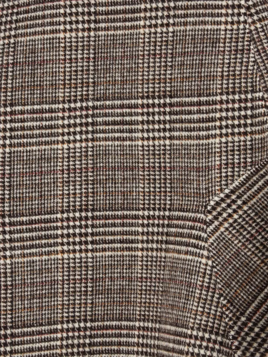 Ermanno Scervino Wool Checked High-Rise Mini A-Line Skirt