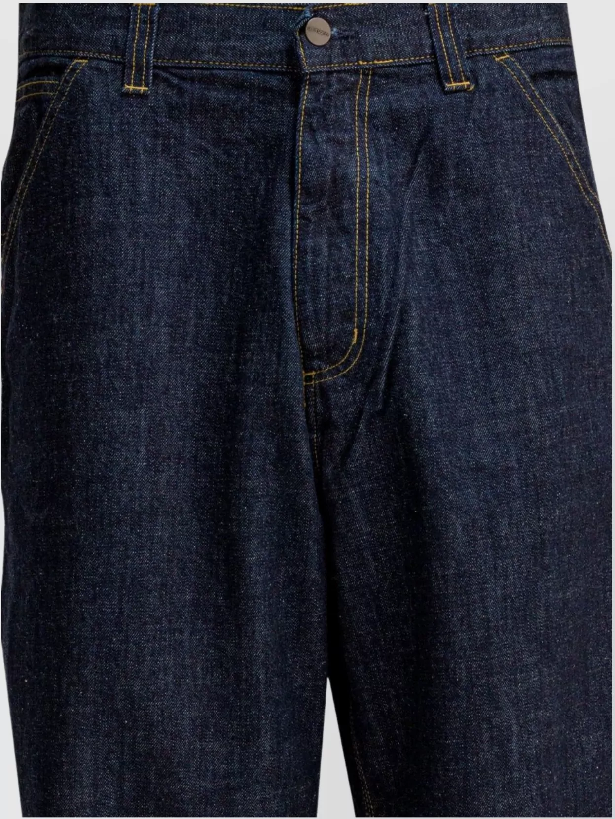 Carhartt Denim Trousers With Contrast Stitching And Pockets
