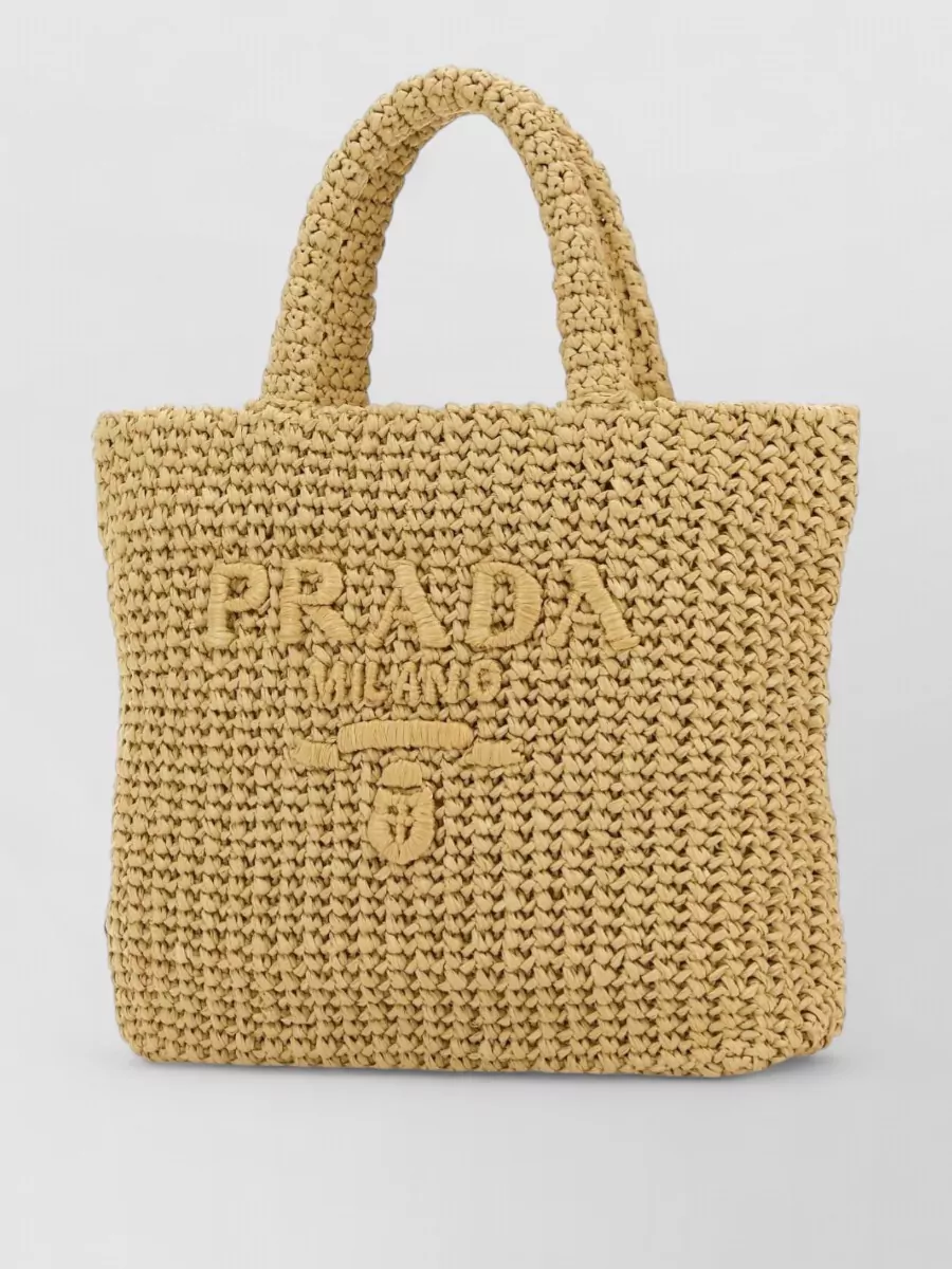 Prada na raffia shoulder bag