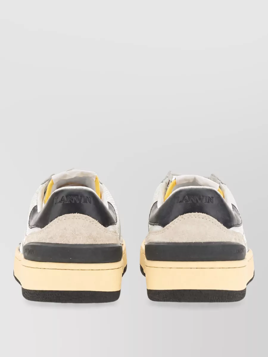 Lanvin Mesh Suede And Nappa Leather Sneakers