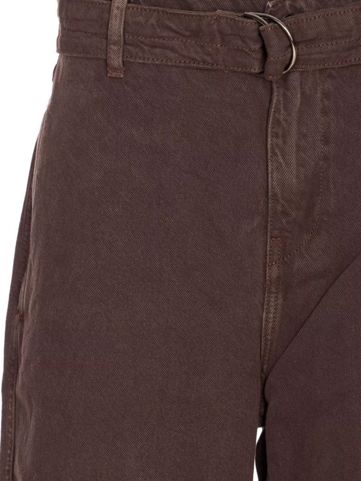 Liu •jo High Waist Loose Fit Straight Leg Trousers In Brown