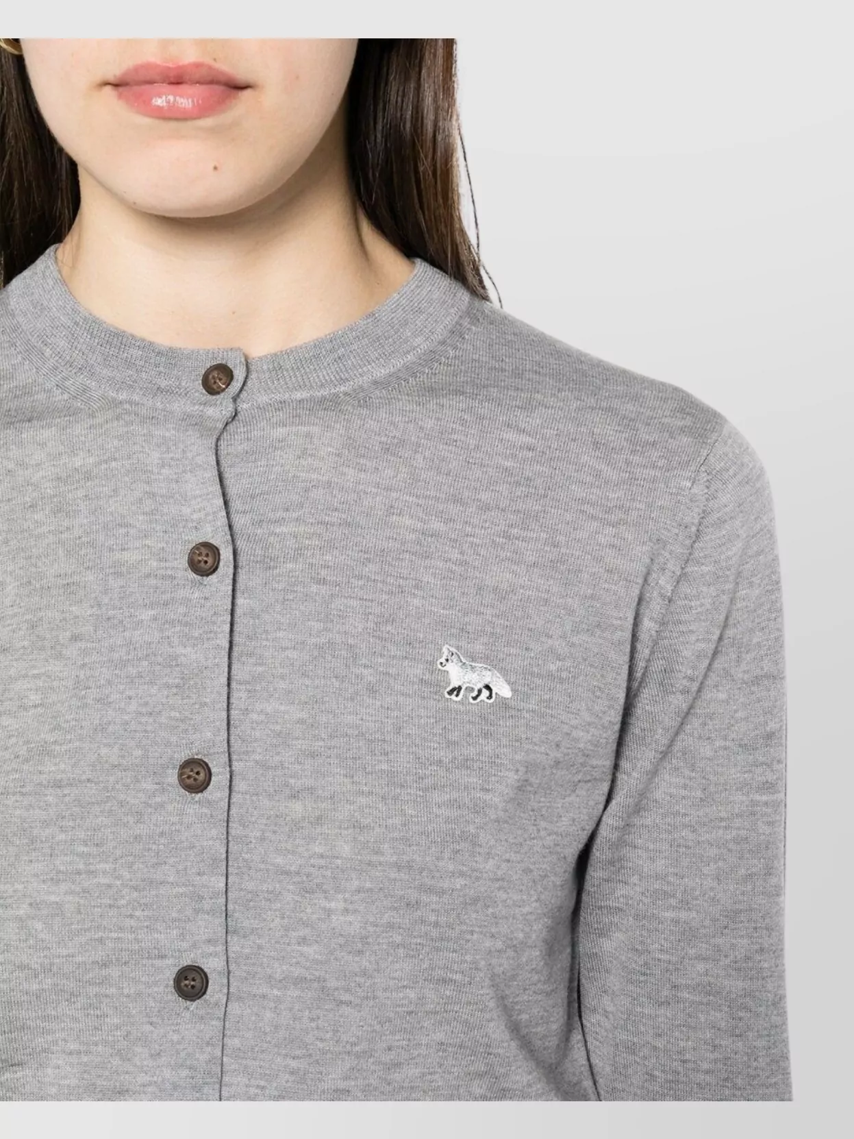 Maison Kitsuné Fox Baby Patch Regular Cardigan