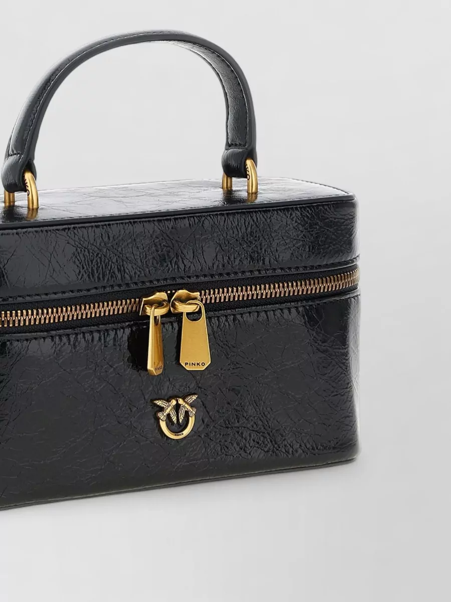 Pinko Mini Calf Leather Quilted Crossbody Bag