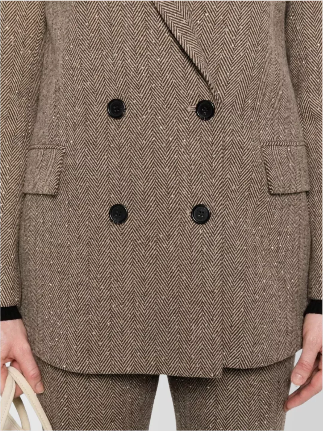 Ermanno Firenze Double-Breasted Jacket Notched Lapels