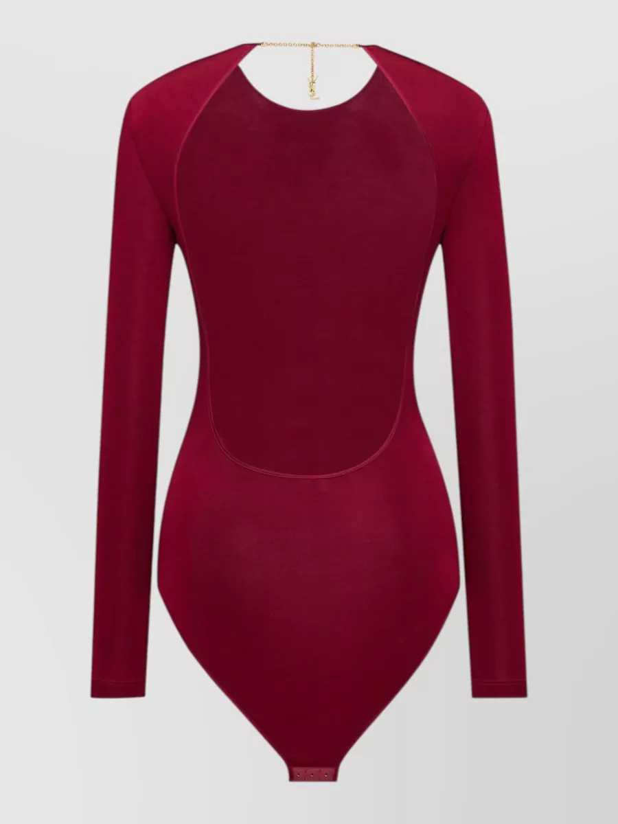 Saint Laurent Jersey Backless Bodysuit
