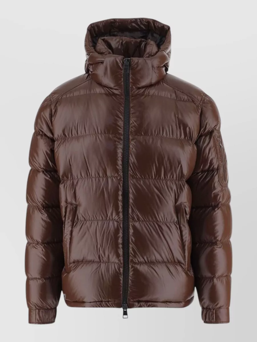 Herno glossy quilted hooded down jacket