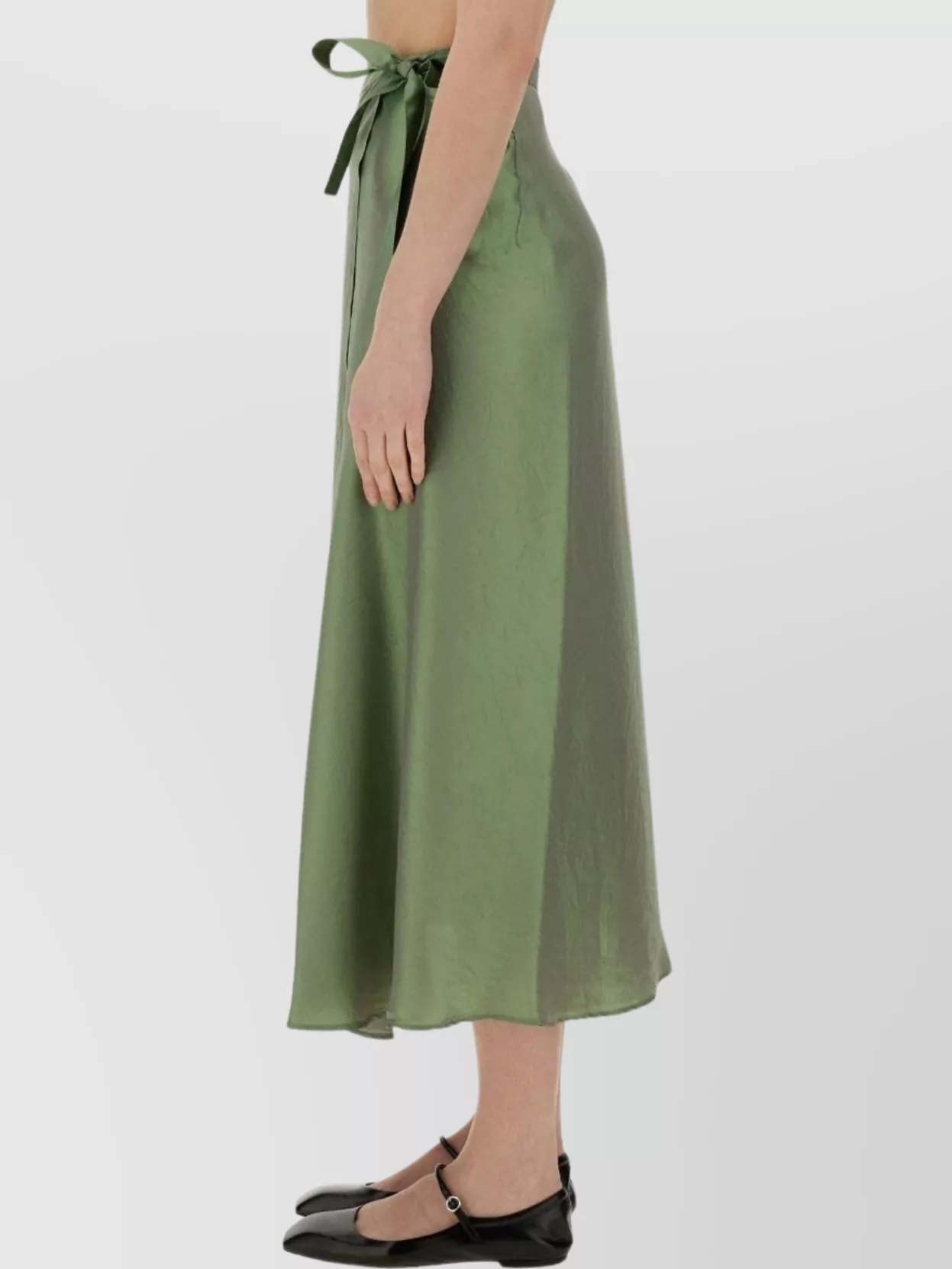 Aspesi Midi Skirt Bow Detail Wrap Design