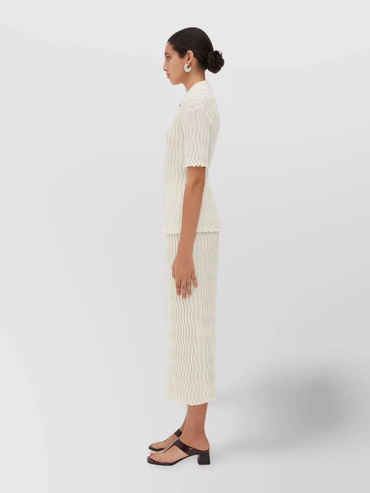 Bottega Veneta Gerippter Wollrock