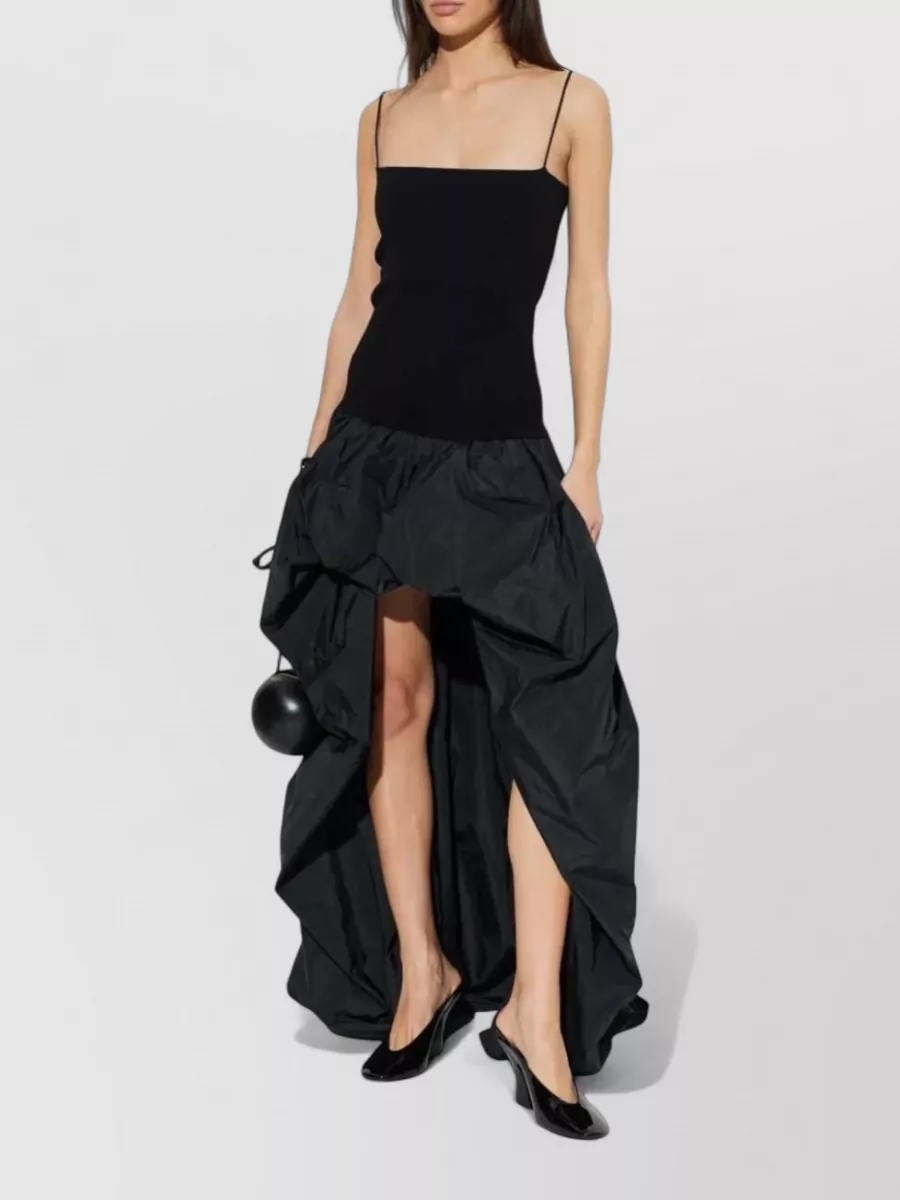 Stella Mccartney Crepe Jersey Maxi Dress Square Neckline