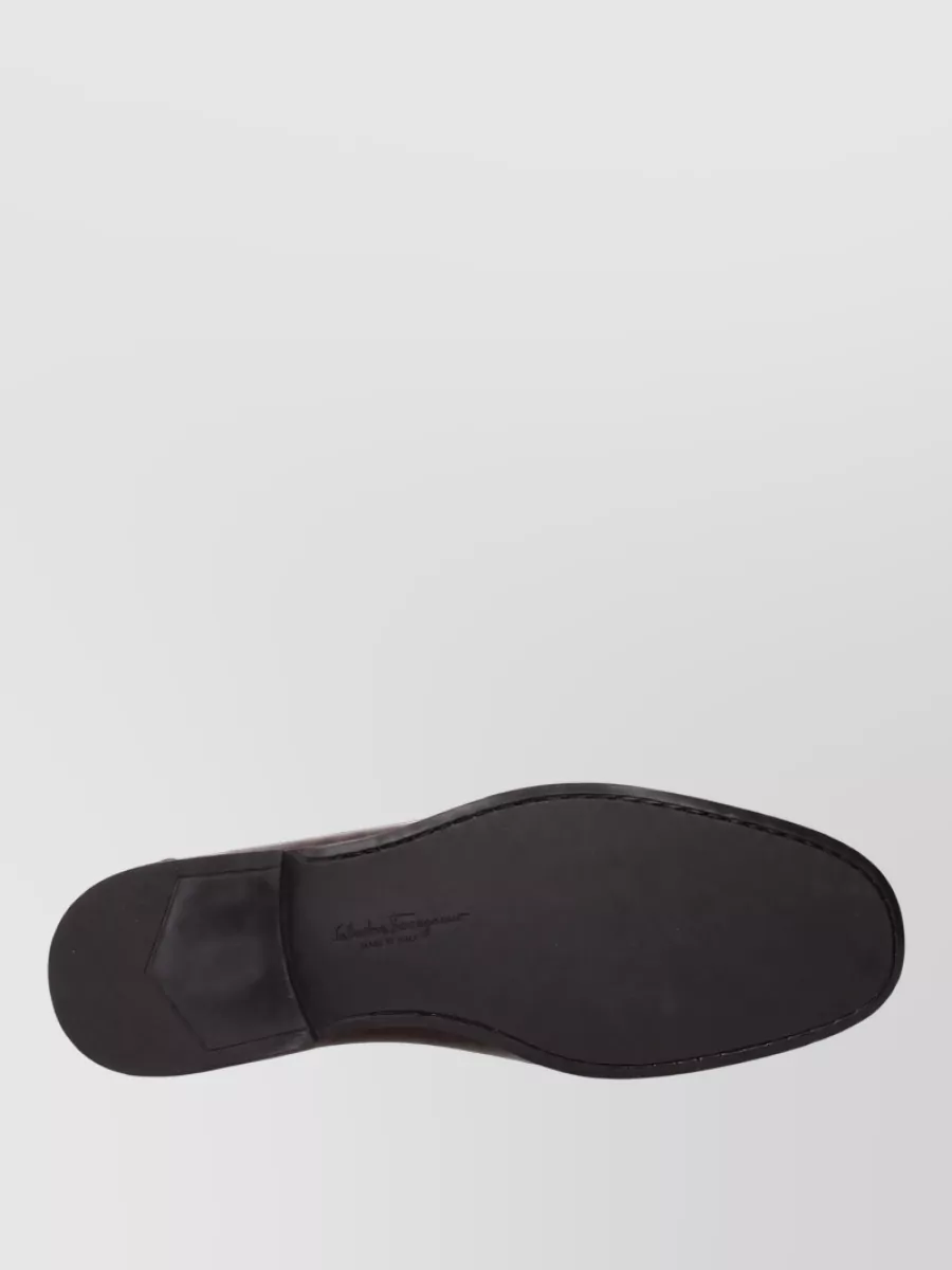 Ferragamo Leather Monk Shoes
