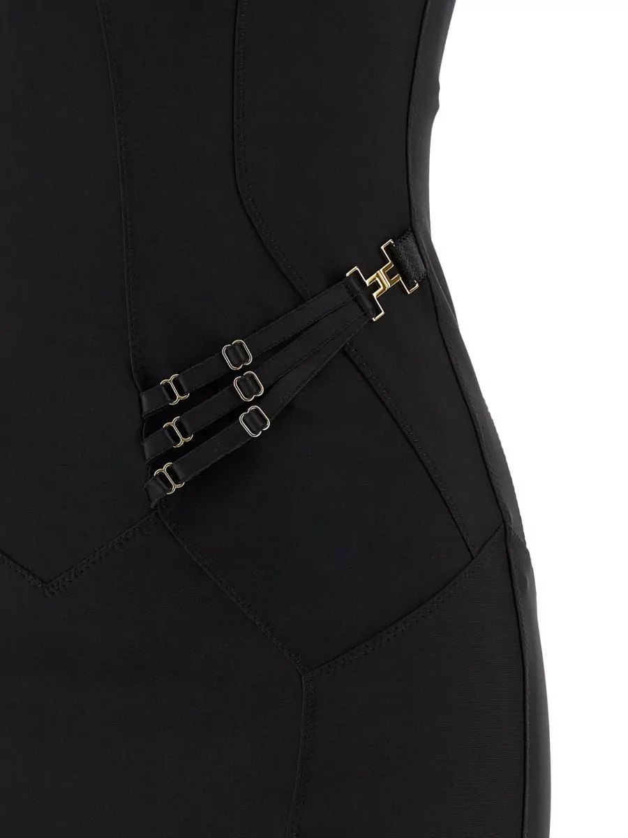 Elisabetta Franchi Sleeveless Bustier Midi Dress