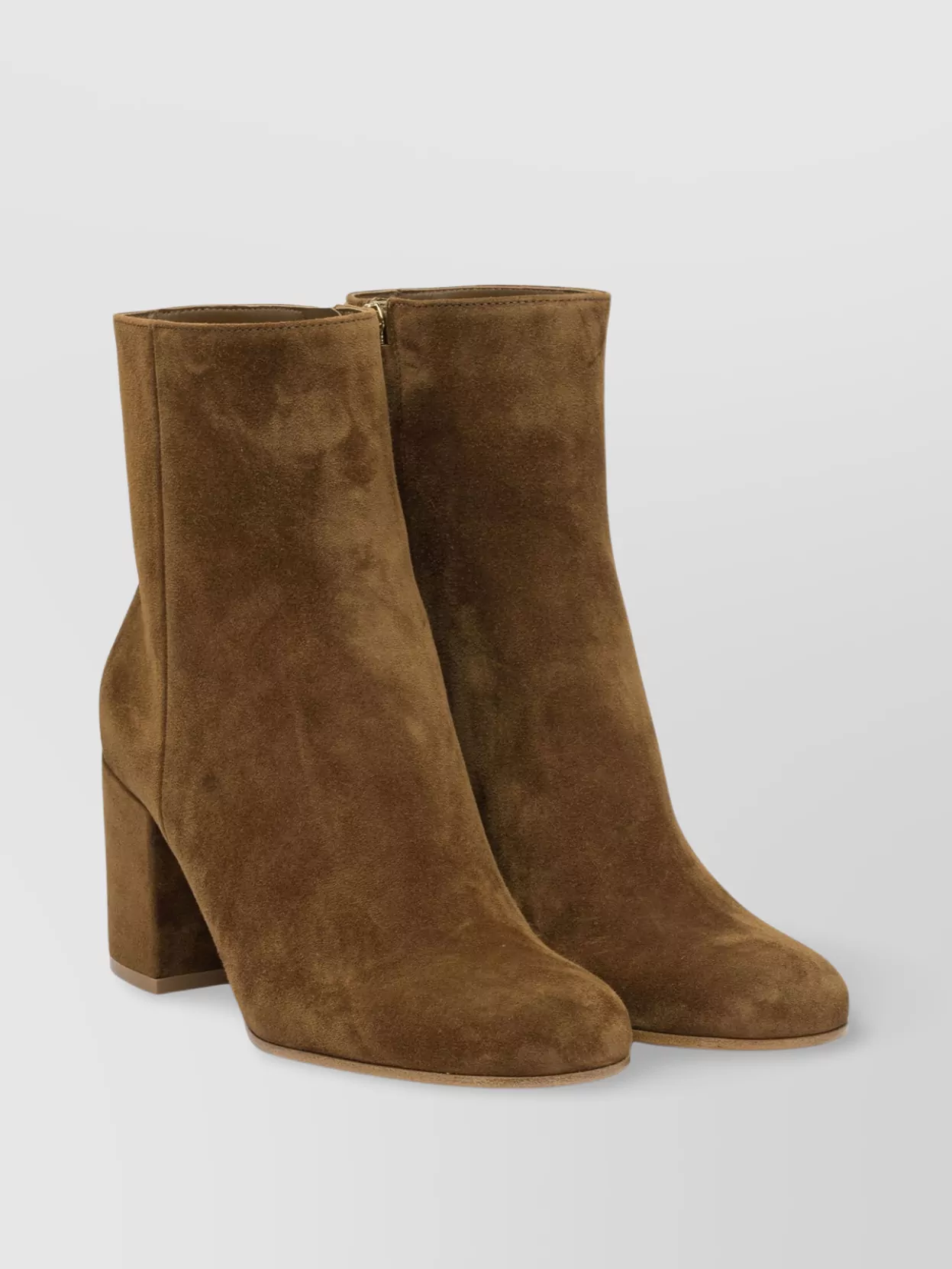 Gianvito Rossi Block Heel Suede Ankle Boots