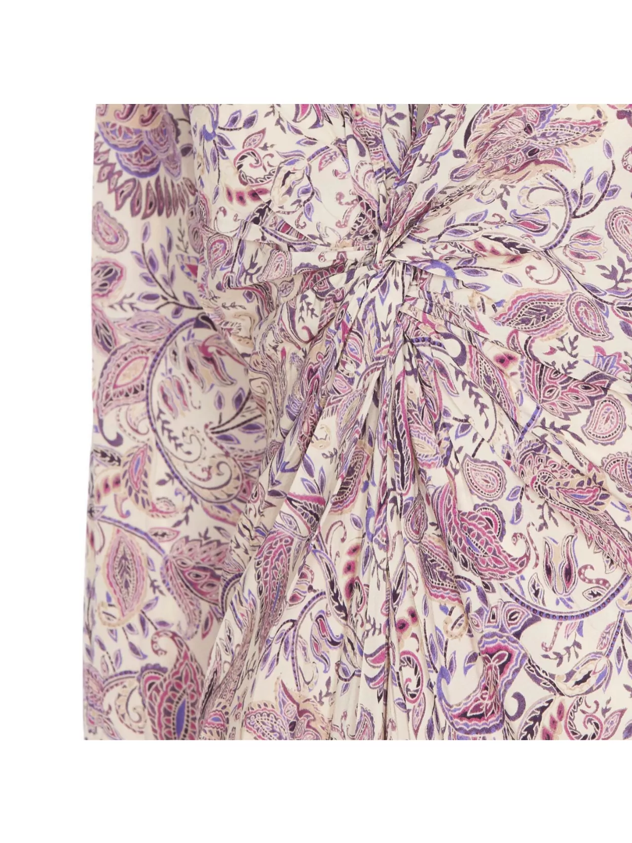 Shop Isabel Marant Étoile Printed Paisley Knot Detail V-neck Midi Dress