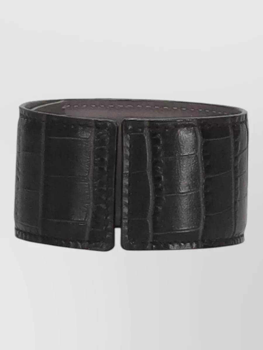 Niccolò Pasqualetti Croc embossed leather bracelet