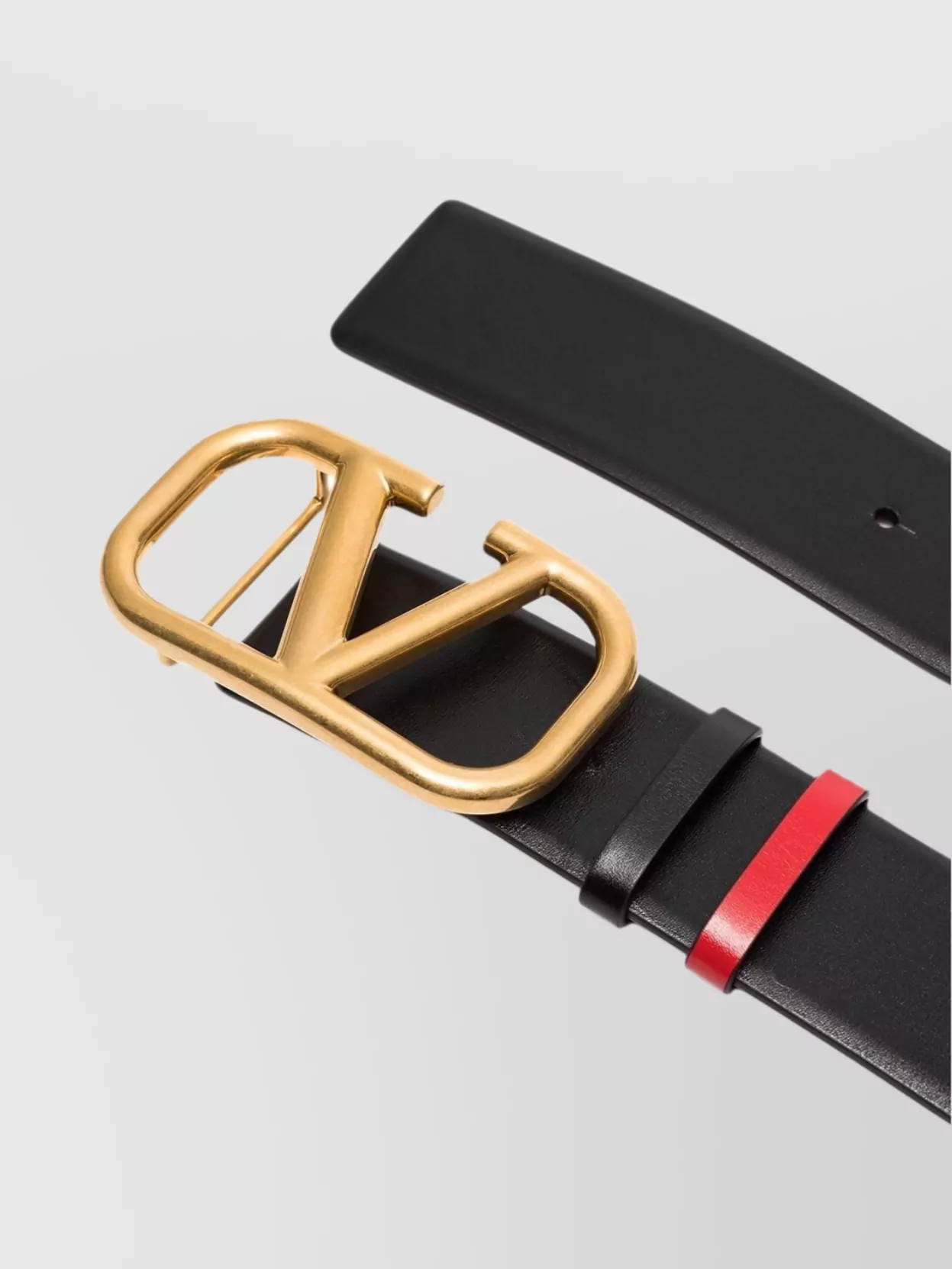 Valentino Garavani Vlogo Leather Reversible Belt