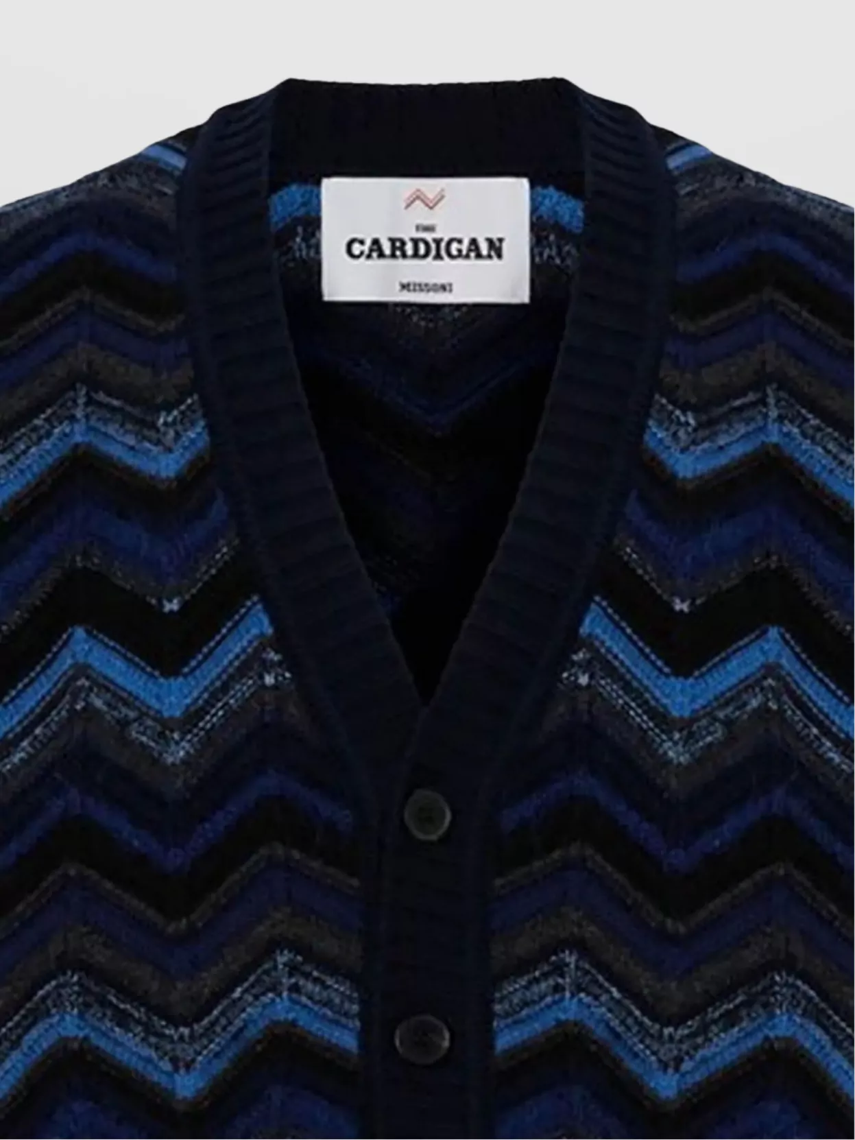 Missoni Chevron Pattern Long Sleeve Cardigan