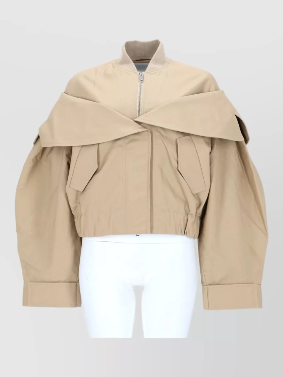Ganni Cotton oversized bomber jacket