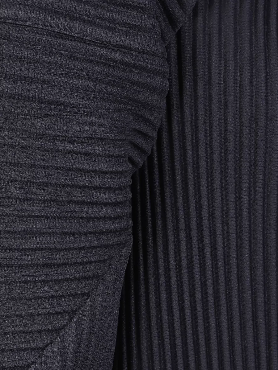 Homme Plisse Issey Miyake Long Sleeve Ribbed Crew Neck T Shirt