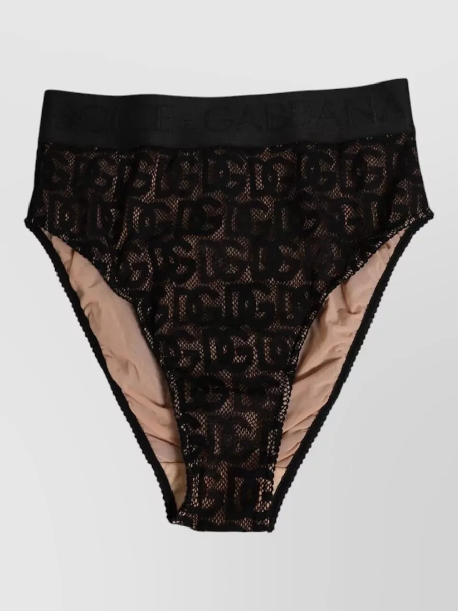 Dolce&Gabbana lace high-waist bikini briefs