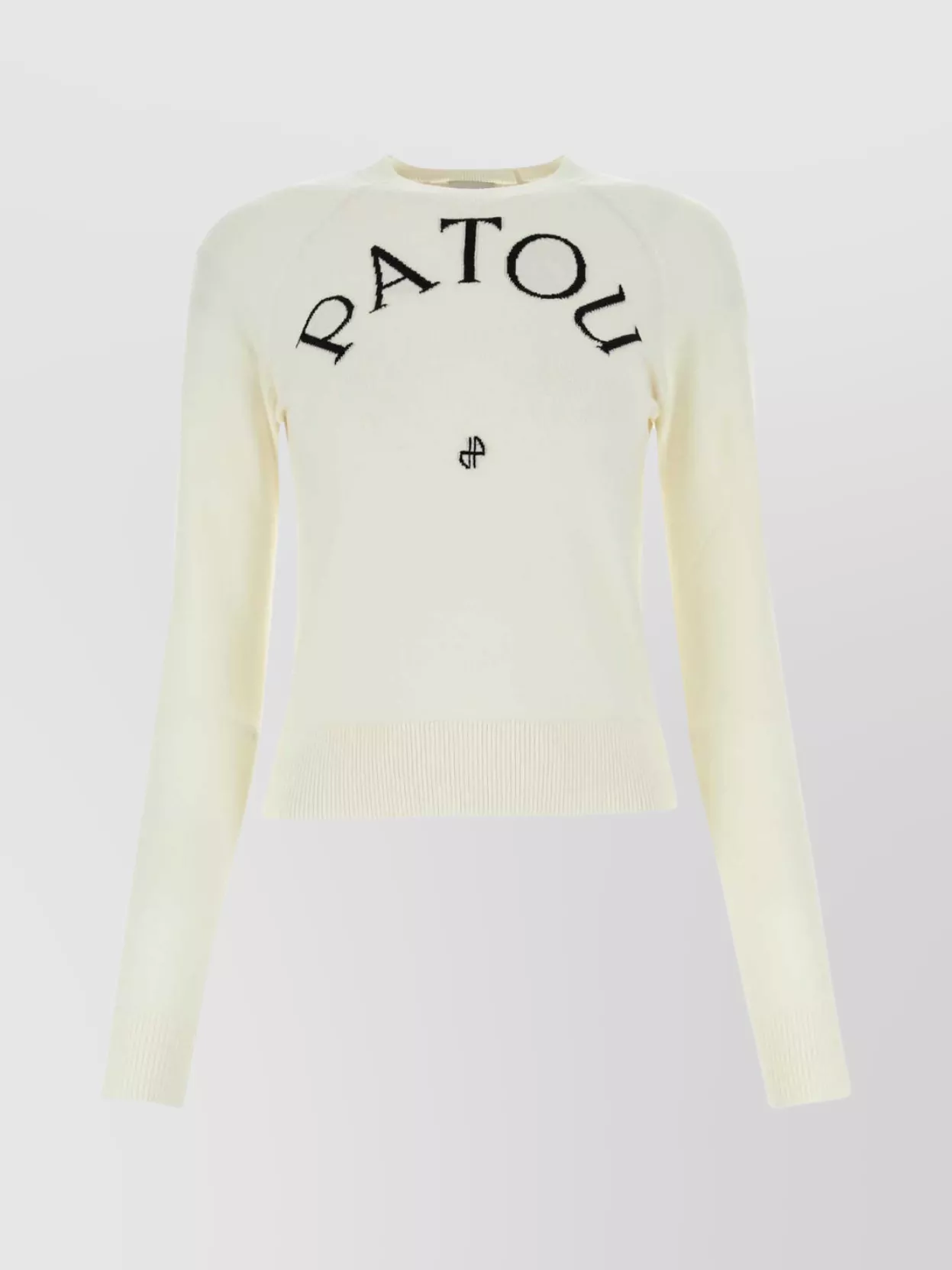 Shop Patou Crew Neck Wool Blend Sweater