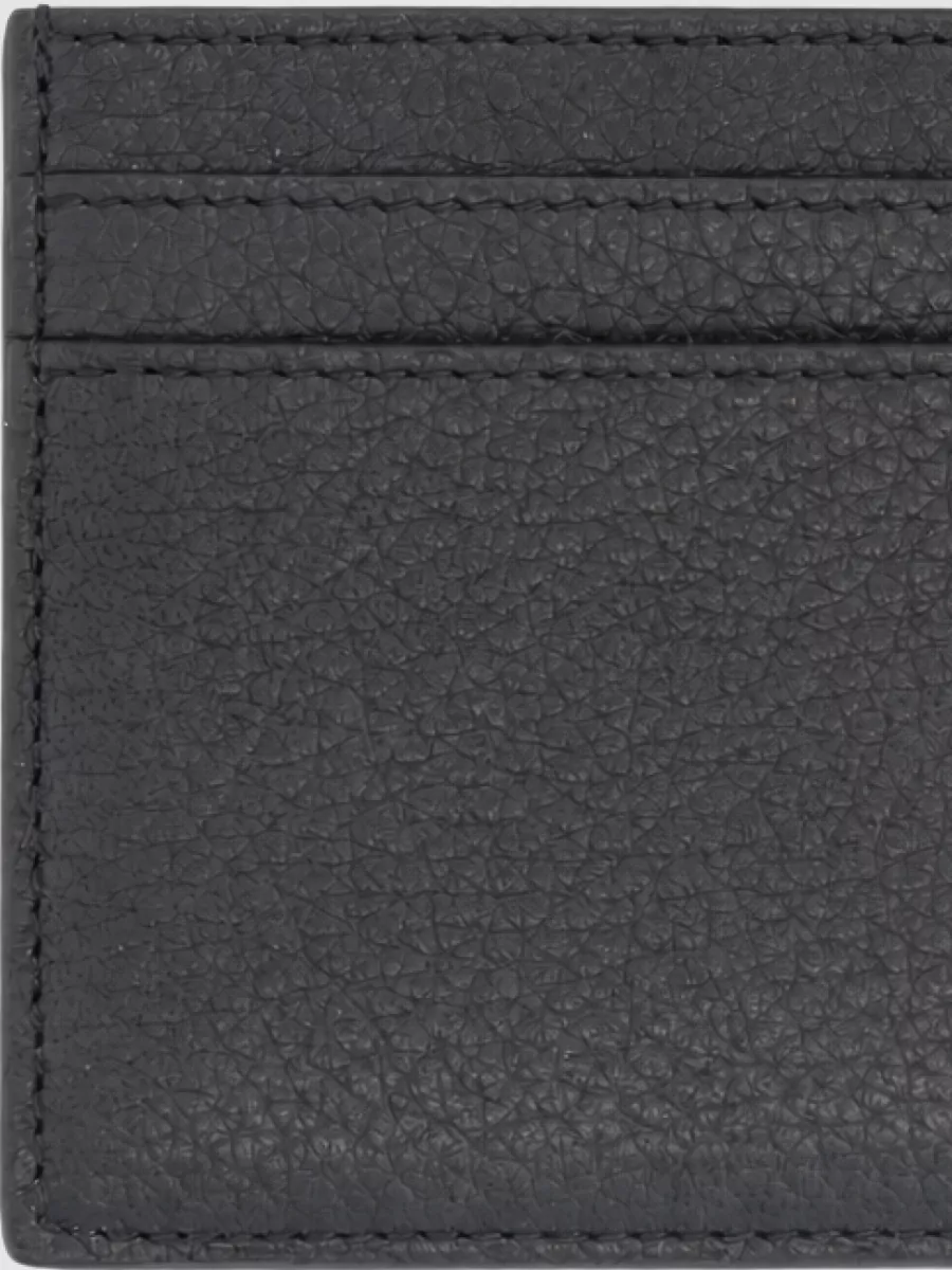 Saint Laurent leather tiny cassandre cardholder