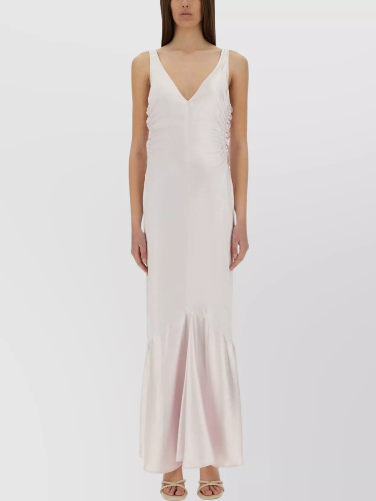 Sportmax Long Katia Dress Flared Hem