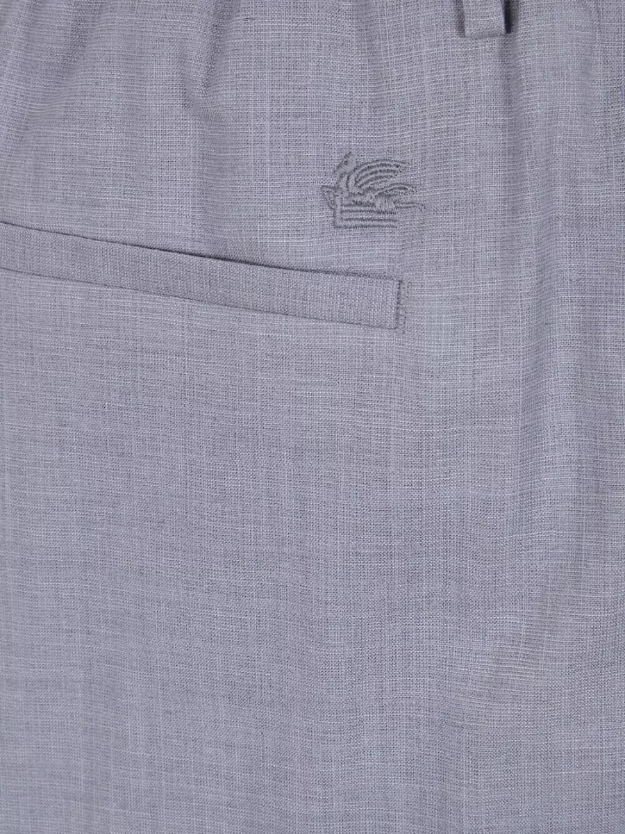 Etro Regular Trousers Belt Loops Back Pockets