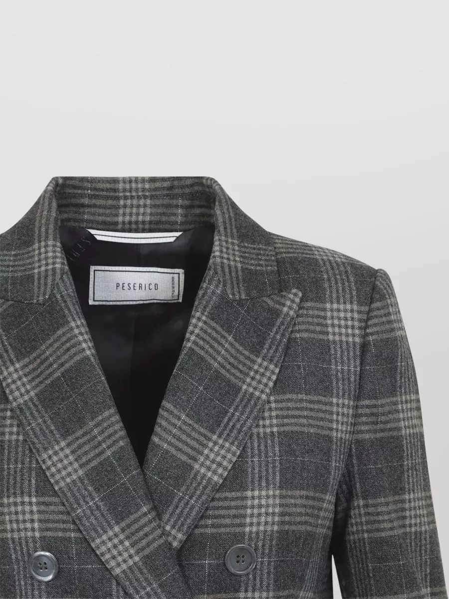 Peserico Checked Double-Breasted Blazer