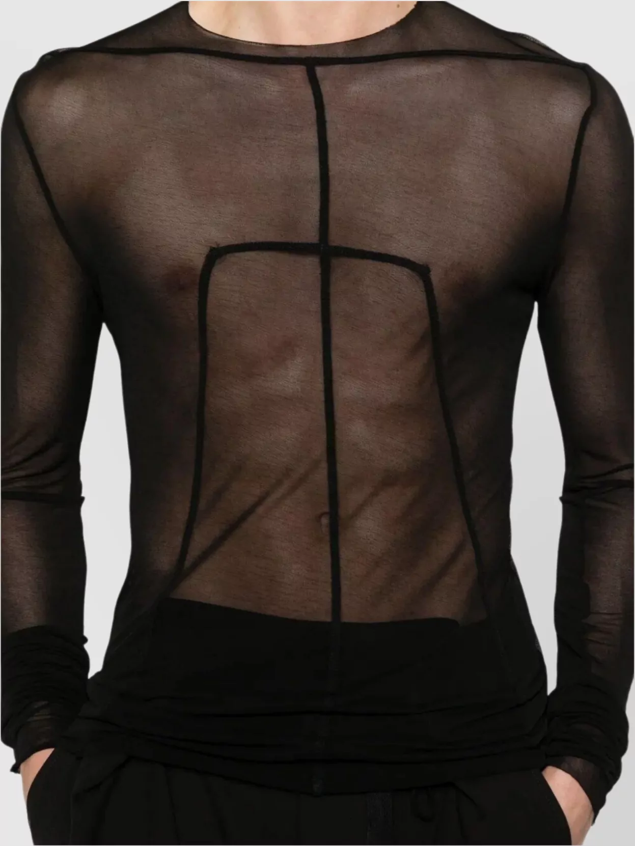 Rick Owens Crew Neck Long Sleeve T-Shirt