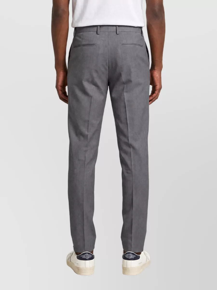 Pt Torino Virgin Wool Mid-Rise Straight-Leg Trousers