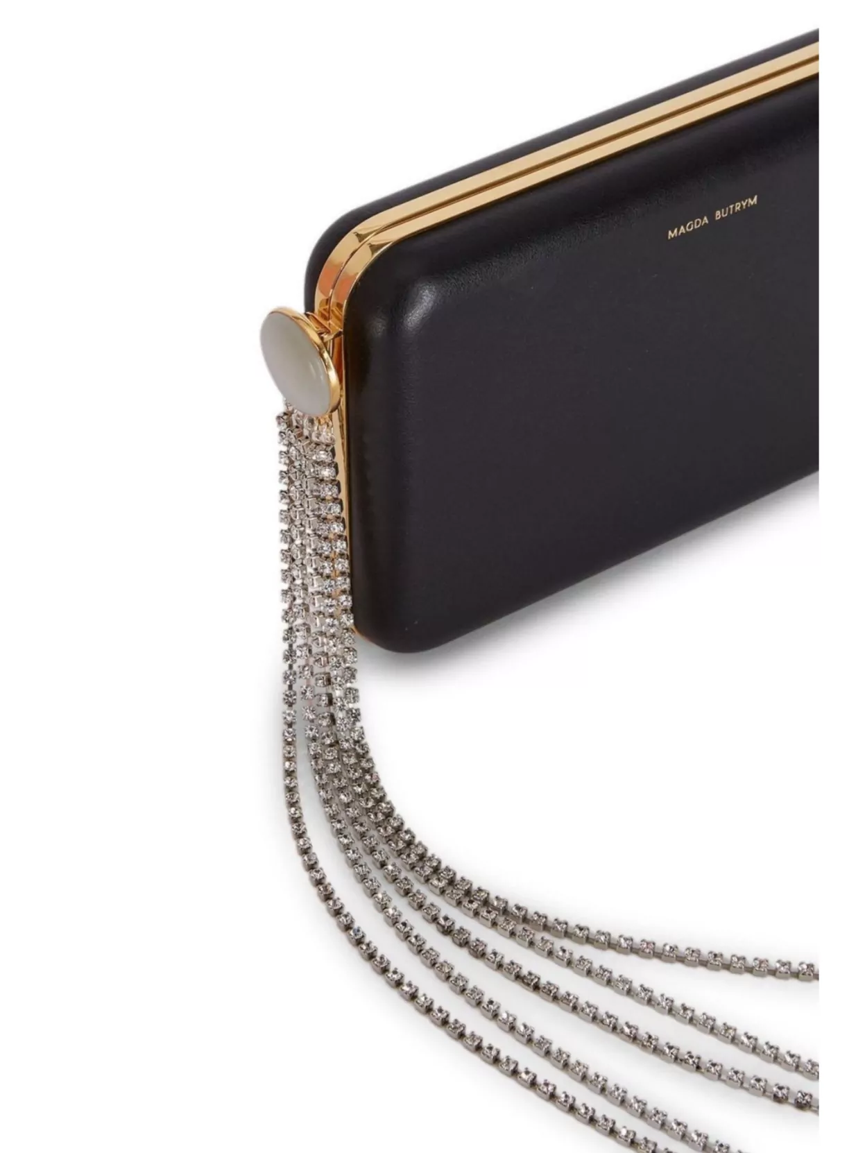 Magda Butrym Lelia Clutch Bag Leather Chain Detail