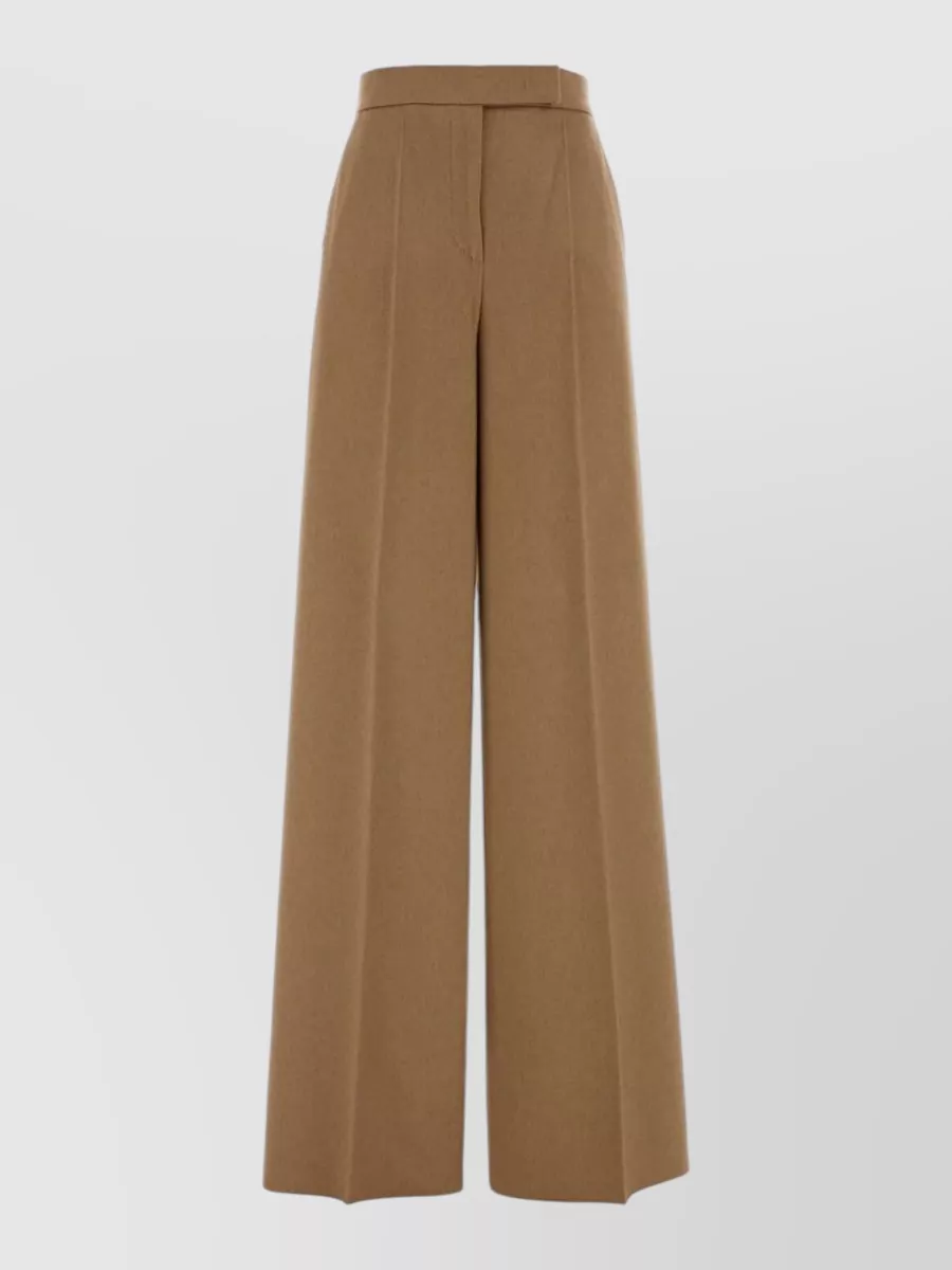 Max Mara camel hair wide-leg trousers