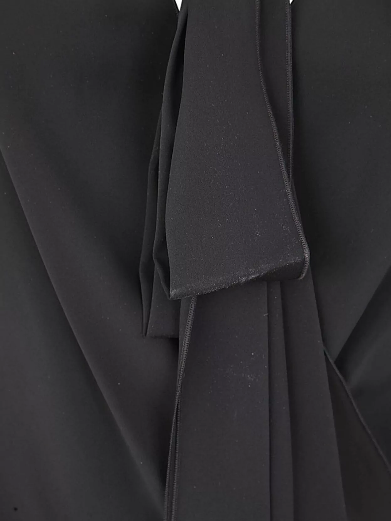 Sportmax Draped Long Sleeve Body Shirt With Bow In Gray