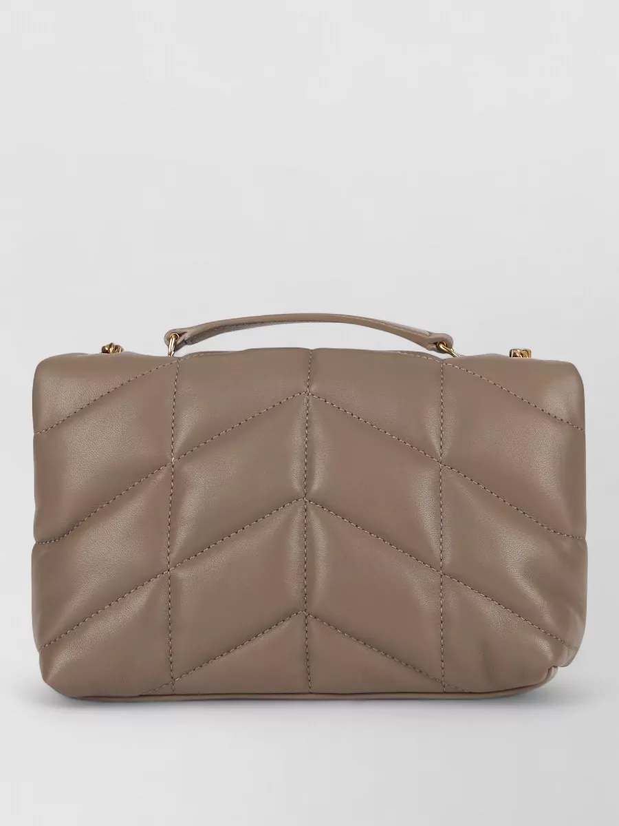 Saint Laurent Puffer Lambskin Shoulder Bag