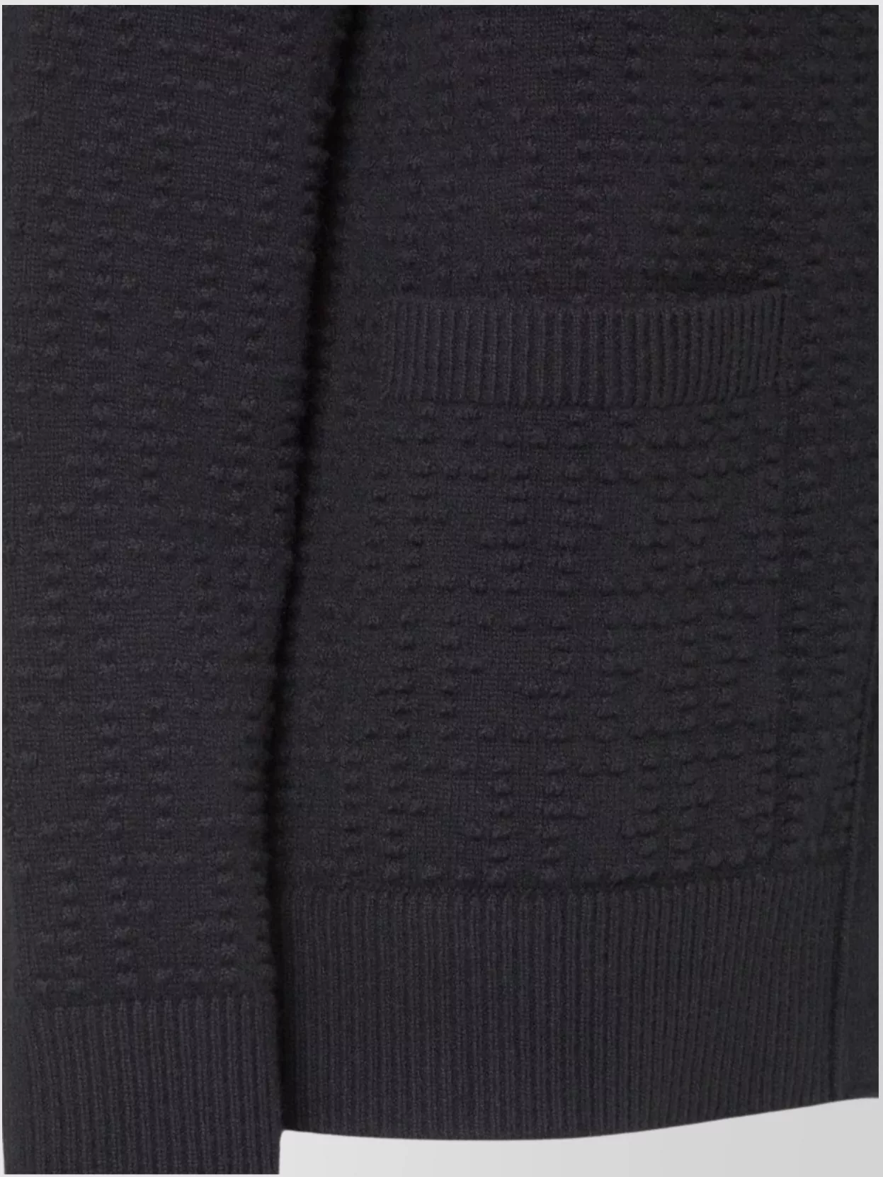 Fendi Textured Knit Cardigan With V-Neckline And Pockets