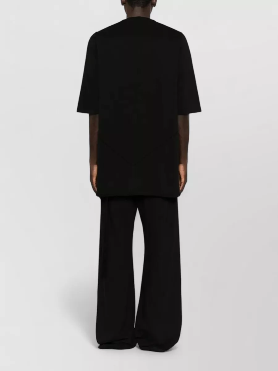 Rick Owens Drkshdw Oversized Three Quarter Sleeve Cotton T Shirt