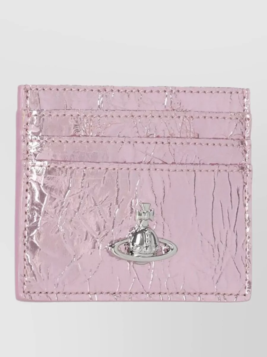 Vivienne Westwood Metallic Leather Card Holder Compact Design