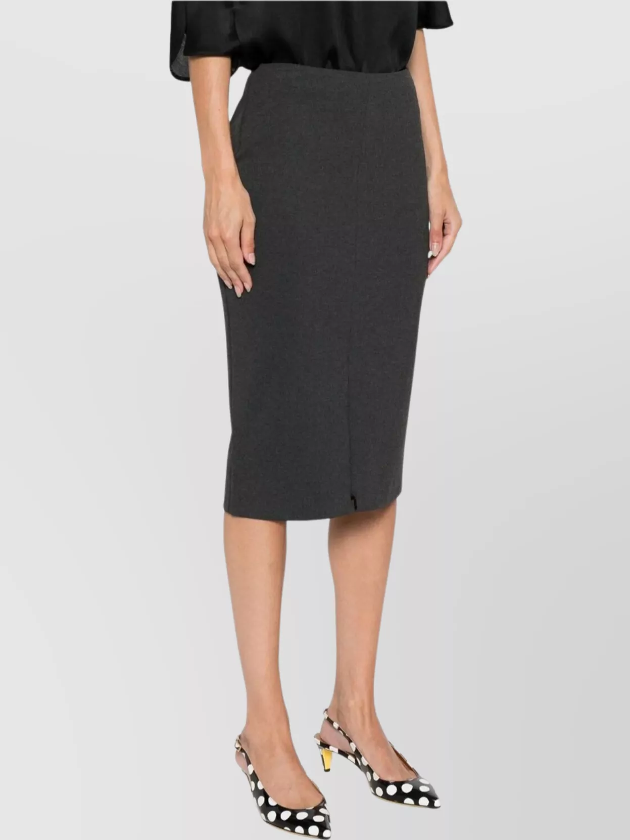 Pinko Knee-Length High-Waisted Skirts Front Slit