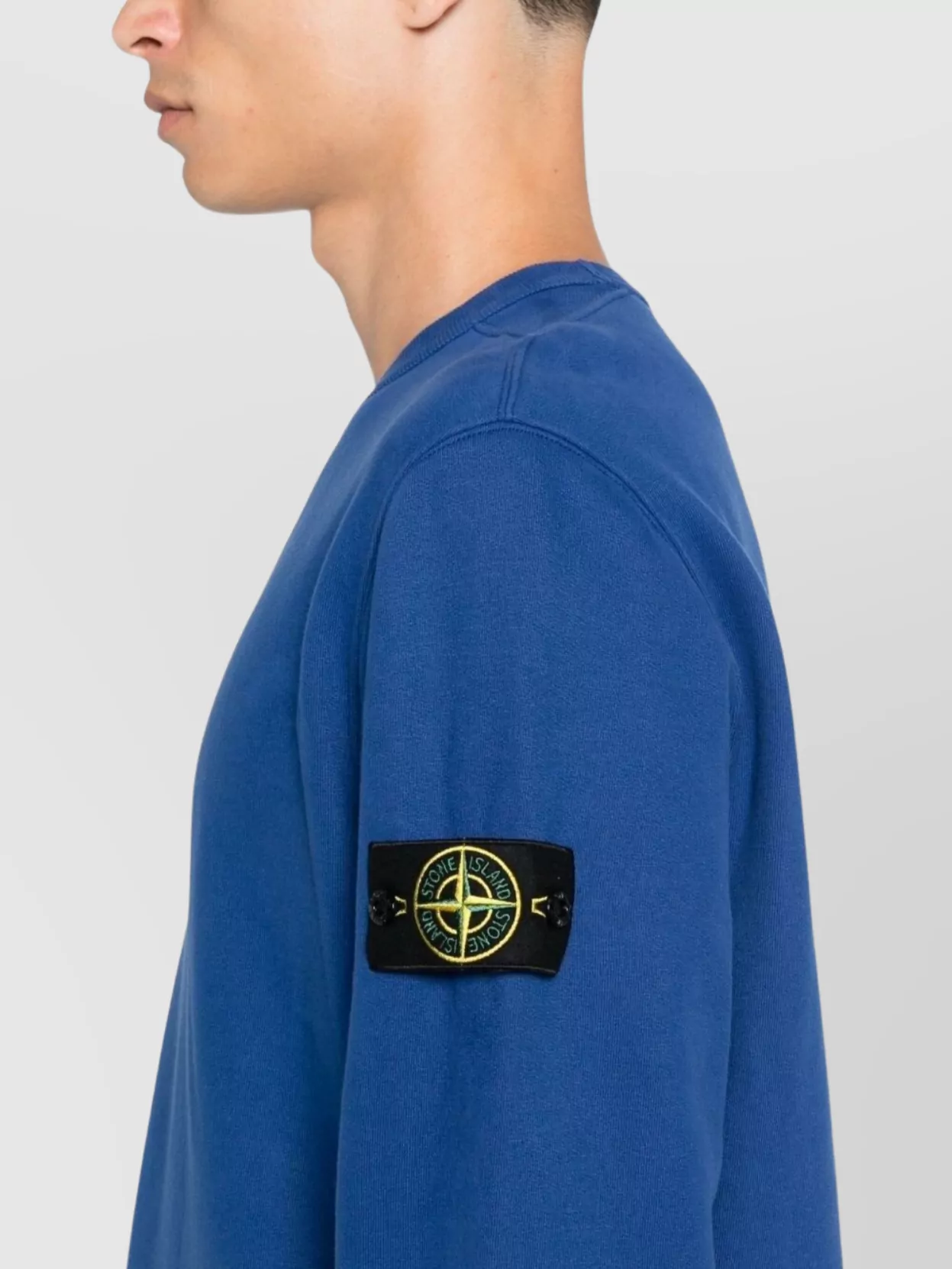 Stone Island Crew Neck Ribbed Sweatshirt