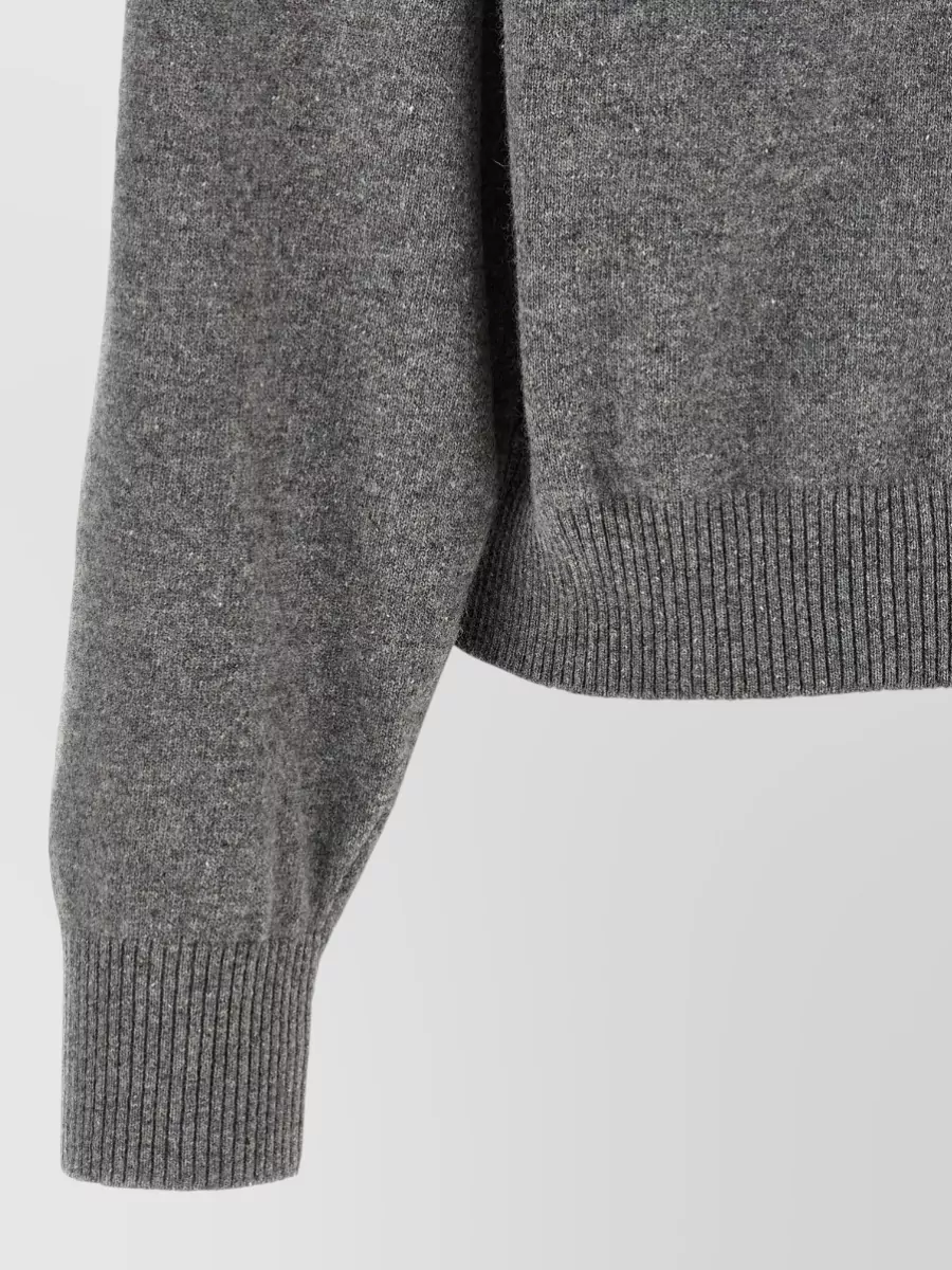 Alberta Ferretti Embroidered Virgin Wool Crew Neck Sweater