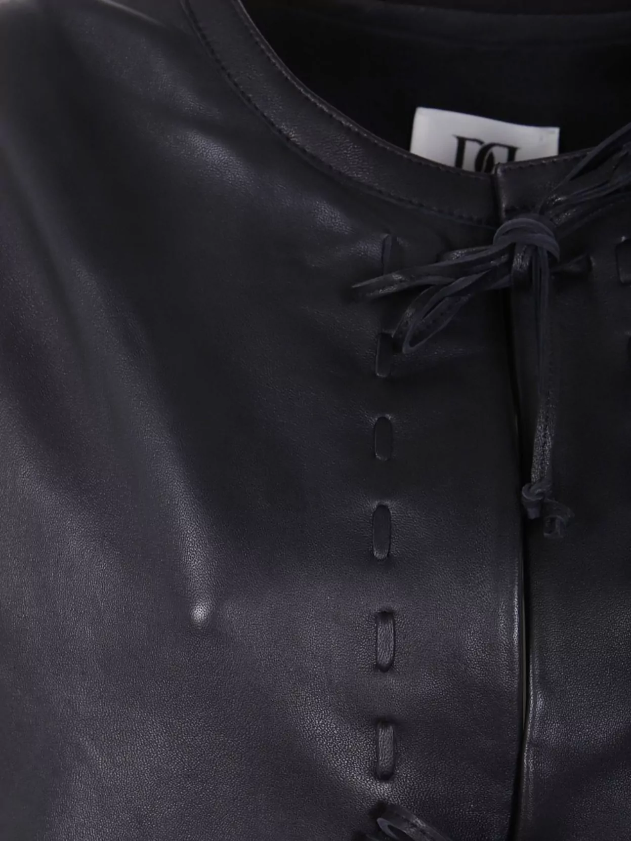 By Malene Birger Fringe Detail Leather Finish Long Sleeves