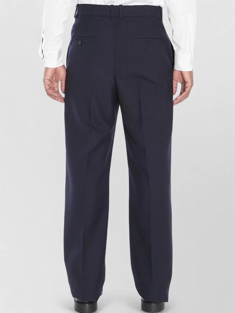 Saint Laurent Wool Trousers Low Rise Wide Leg