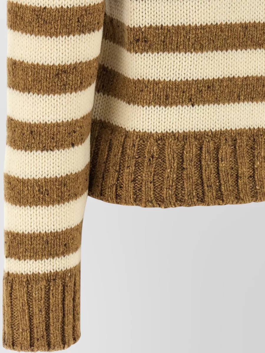 A.p.c. Crew Neck Sweater Long Sleeves Stripes