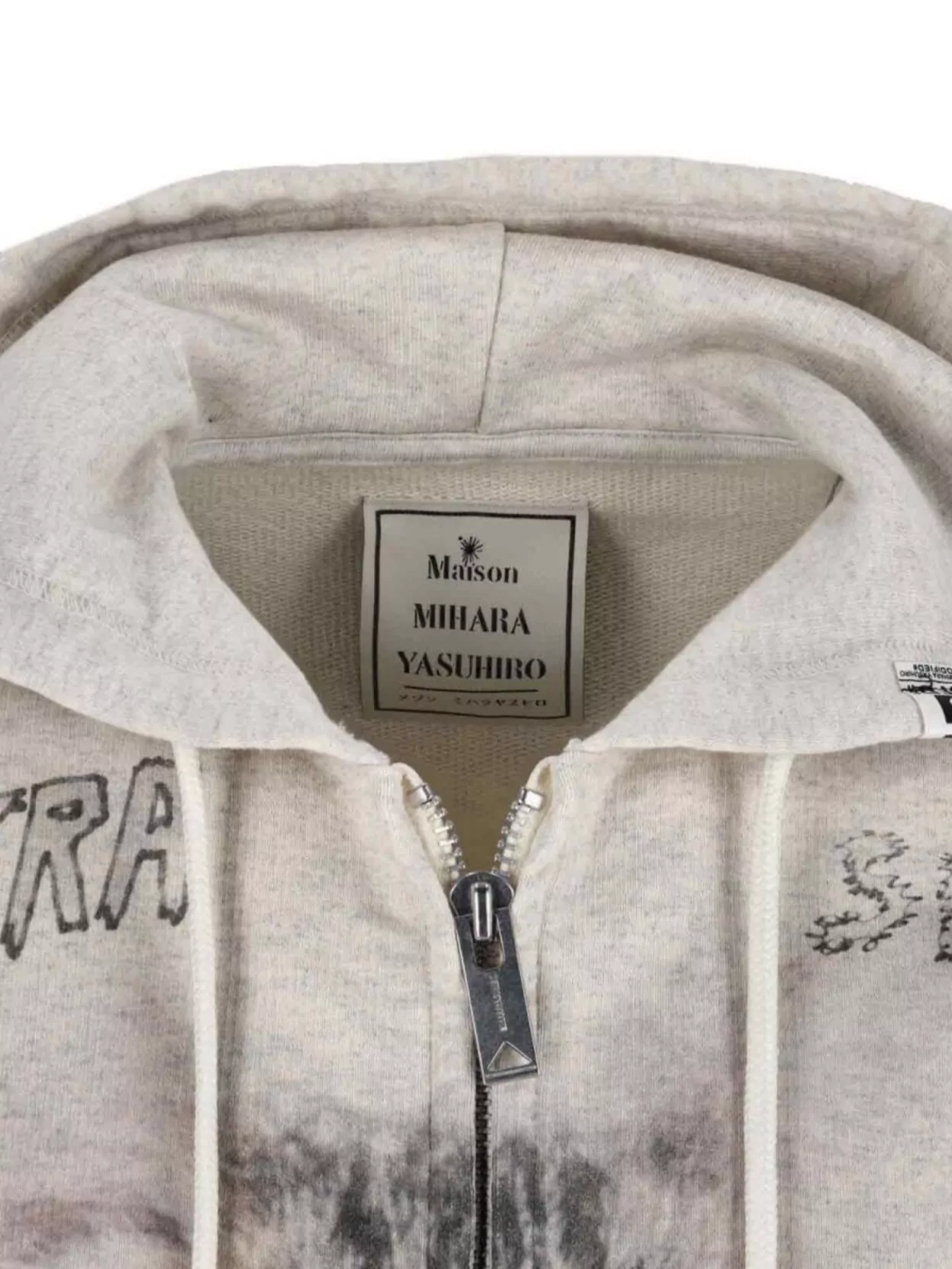 Maison Mihara Yasuhiro Contemporary Hooded Jacket Graphic Print