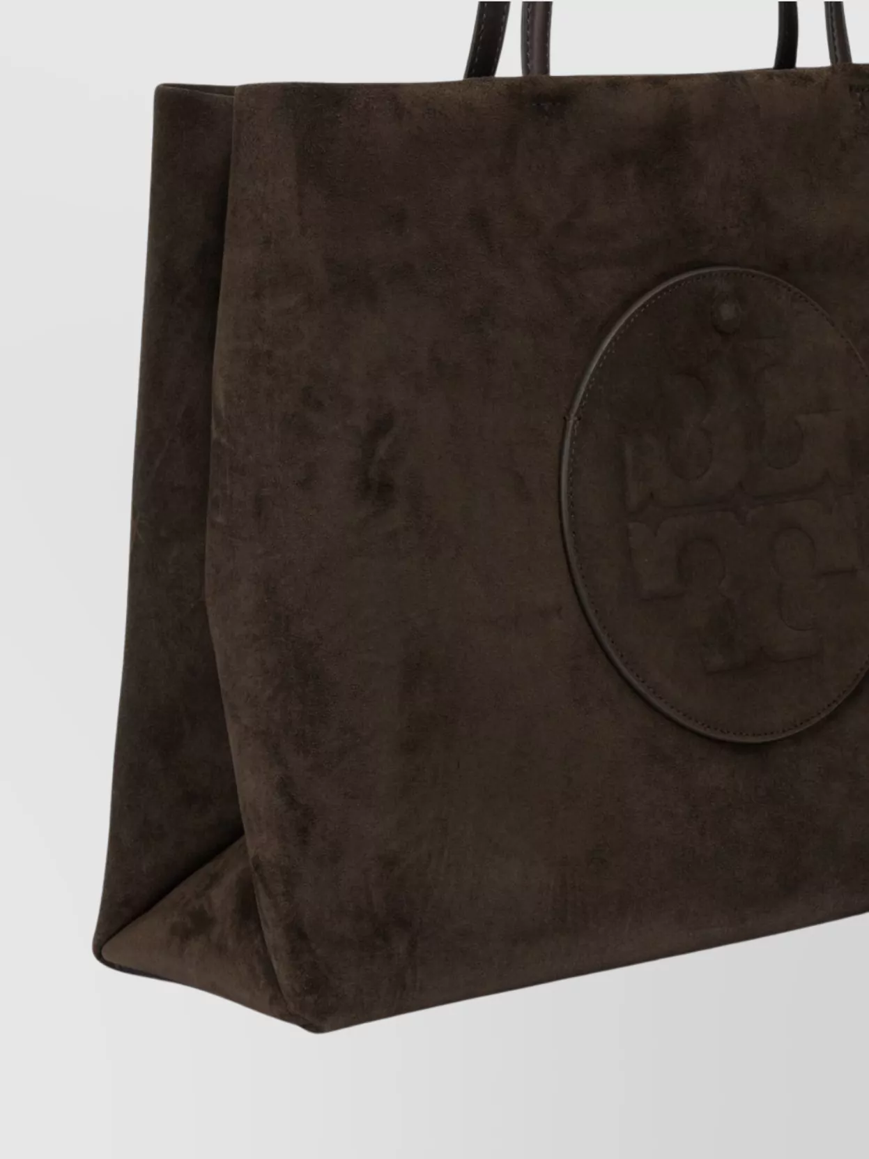 Tory Burch Suede Shoulder Bags With Dual Top Handles In Brown