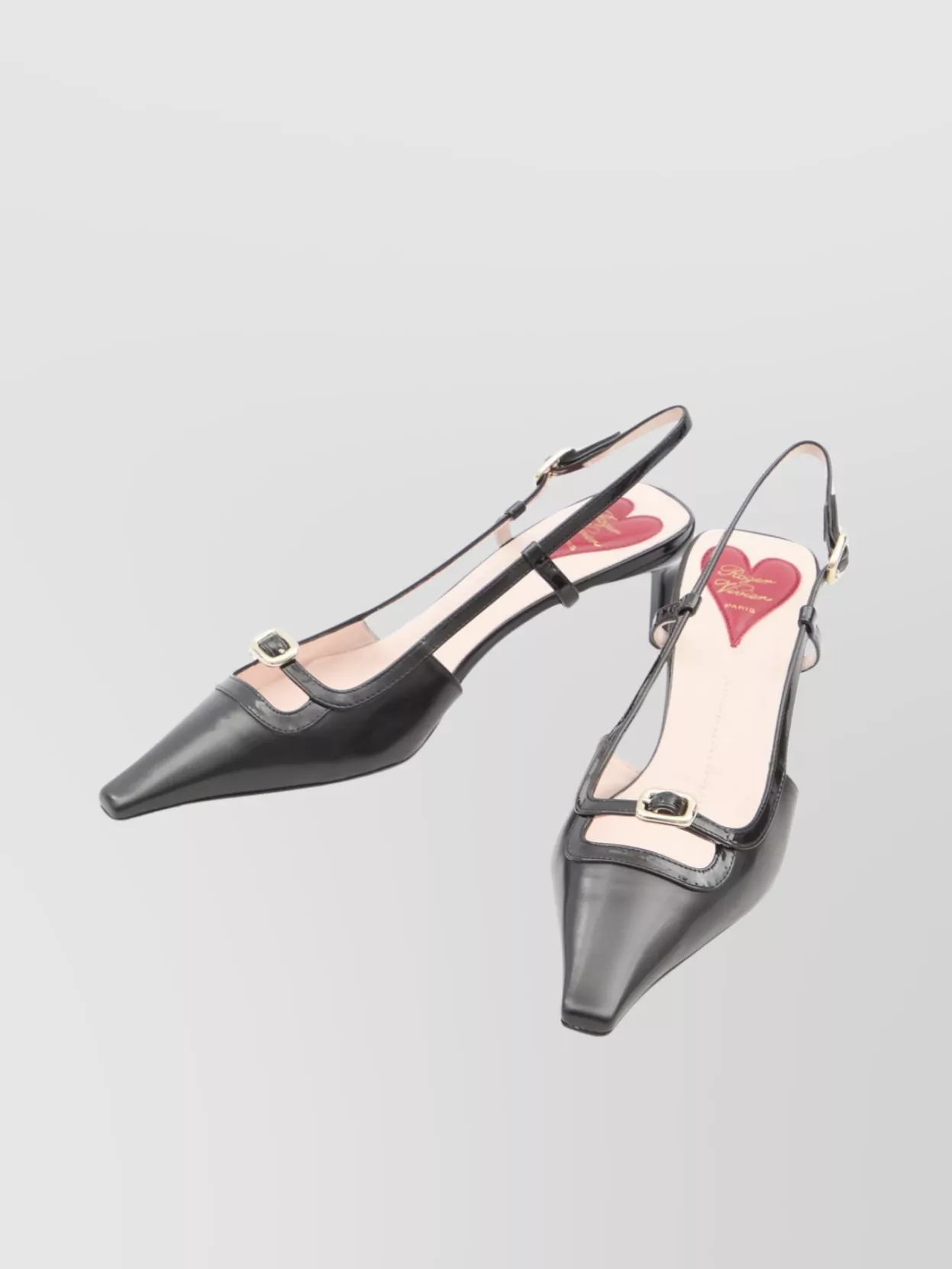 Roger Vivier Duckling Slingback Pumps Lacquered Heel