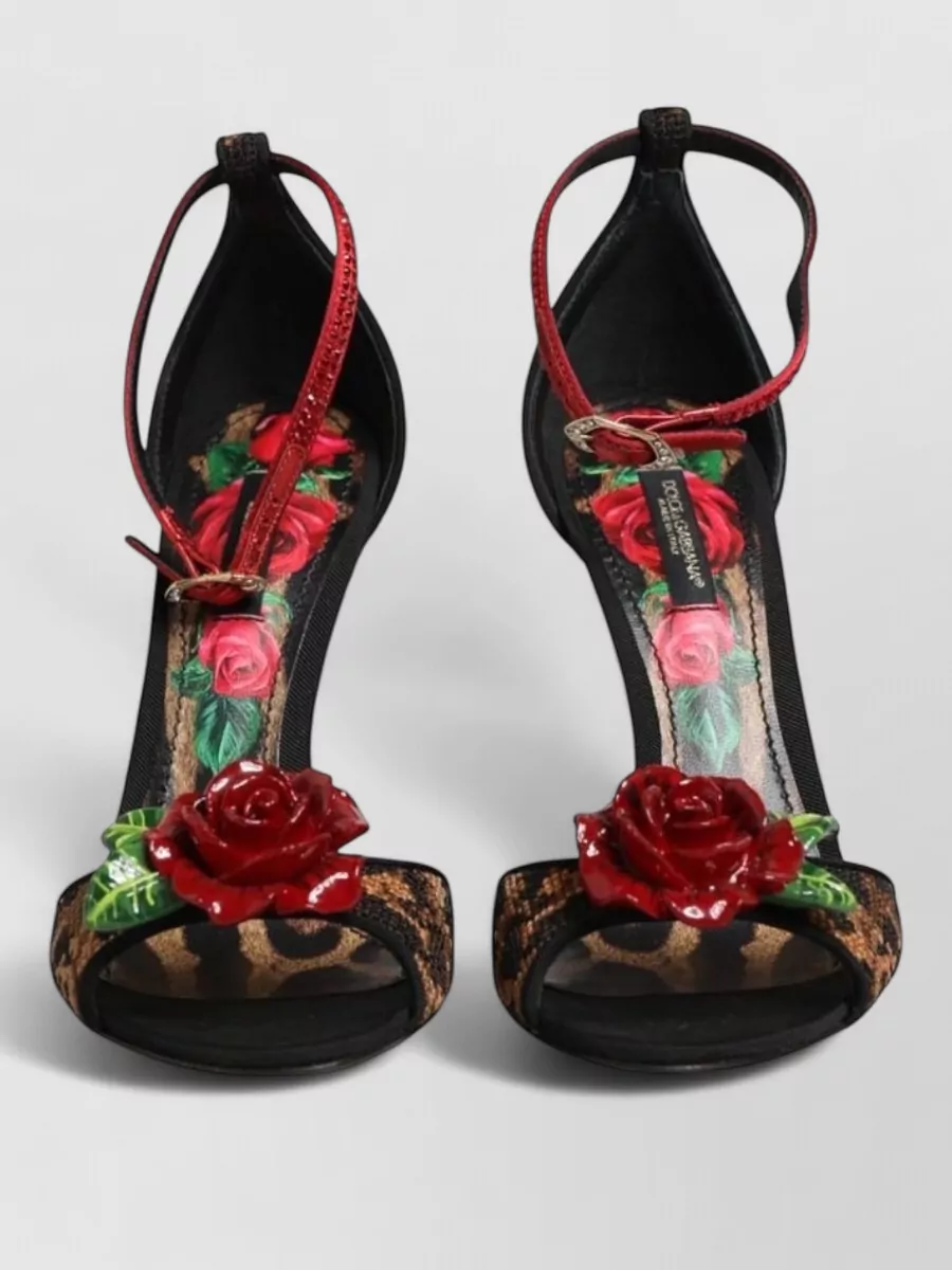 Dolce&Gabbana leopard-print crystal-embellished sandals